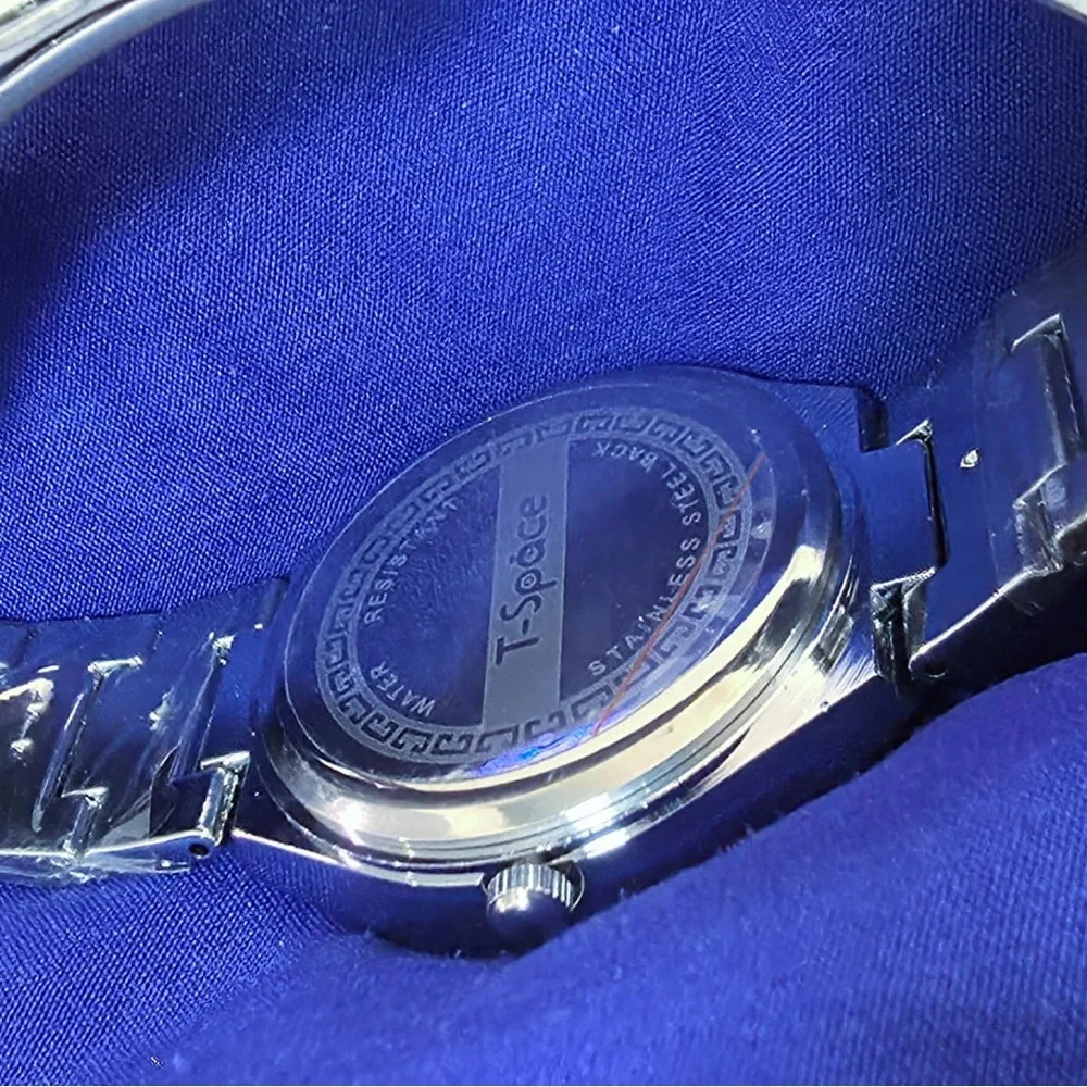 T-Space Silver Classic Mens Dress Watch  New battery fully working